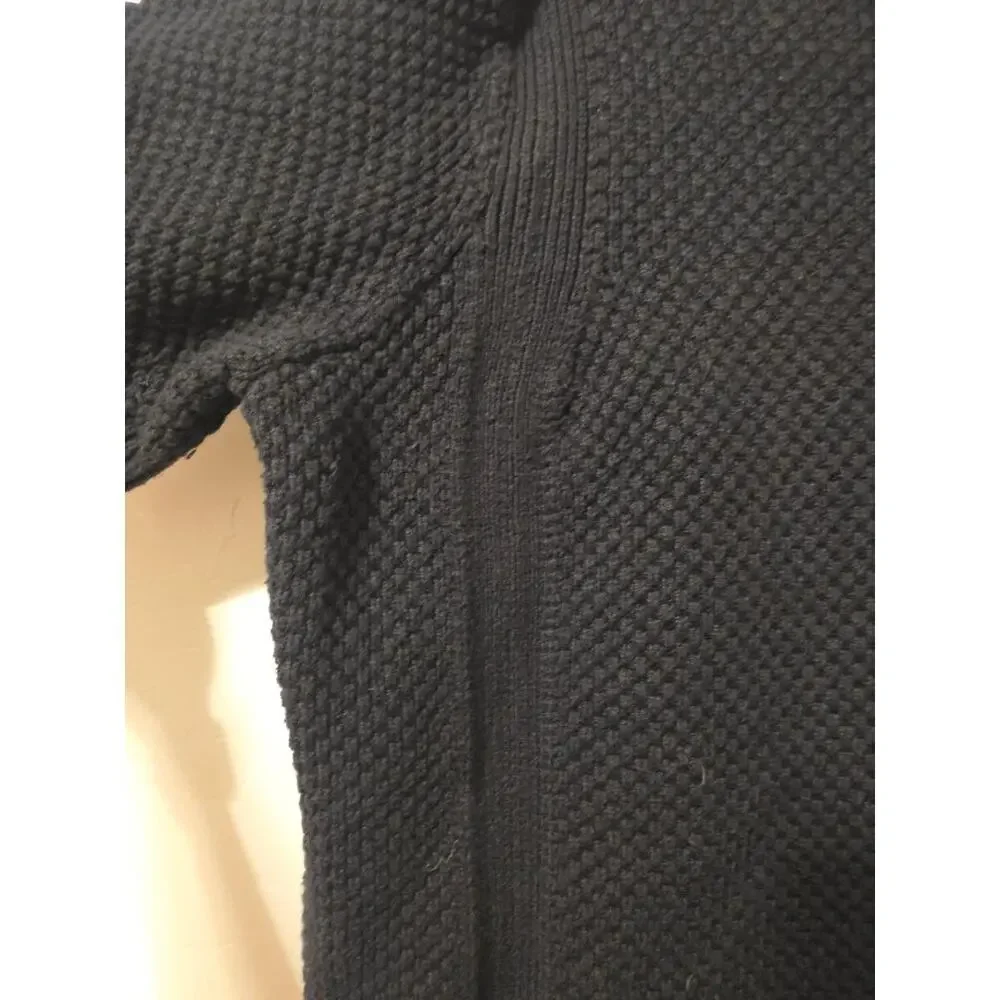 Banana Republic Black Knit Sweater Short Sleeve Textured Minimalist Top M